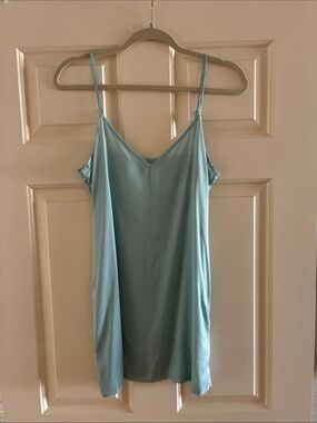 NWOT Farm Rio Light Blue Slip Dress